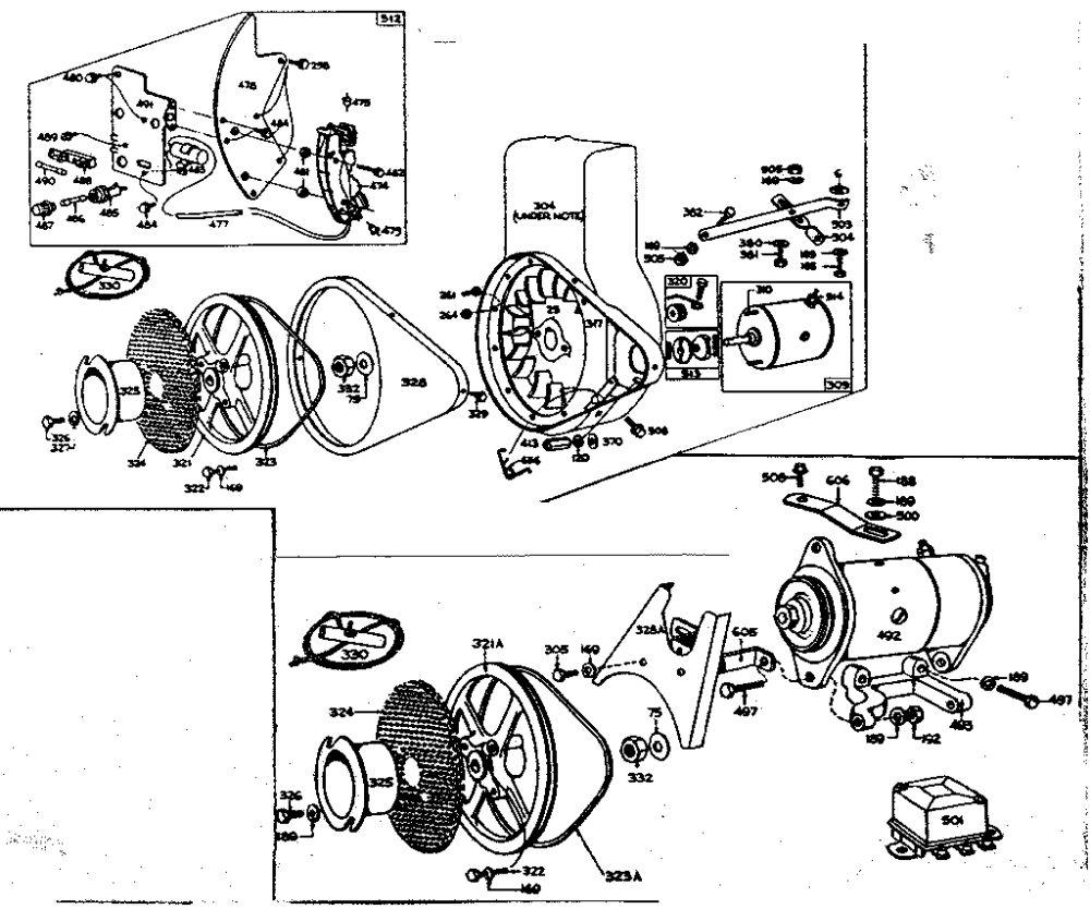 Starter Diagram and Parts List for 140200-140257 0110 - 0146 Briggs and Stratton Engine